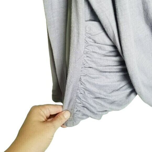 Anthropologie Akemi + Kin Top Faux Wrap Crossover Purple Long Sleeve Blouse S - Picture 10 of 13